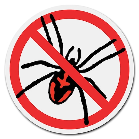 No Spider Circle Corrugated Plastic Sign